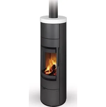 Krbová kamna ROMOTOP LUANCO N01 AKUM krbová kamna 2,9-7,4kW, akumulační, holubí šeď