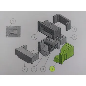 Příslušenství ke kotli Vetim U38-U68 6-9čl. vyzdívka spodní pravá