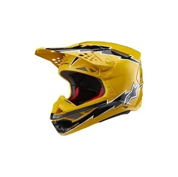Helma na motorku Mx Helma Alpinestars Supertech M10 Ampress Helmet Black / Yellow Glossy, Velikost L (59-60cm)