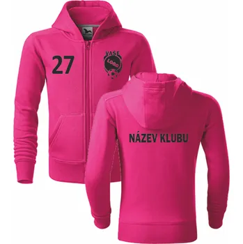 ON-DESIGN Klubová mikina dětská Velikost: 146 cm/10 let, Barva: purpurová