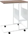 Konferenční stolek Odkládací stolek s kolečky 343110 55 x 36 x 63,5 cm bílý/hnědý
