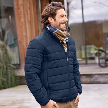 Prošívaná bunda s dlouhými rukávy nám. modrá 48/50 (M)