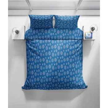 Povlečení Top textil Bavlněné povlečení Modrá vločka