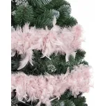Springos CA0185 vánoční girlanda z pravého peří 1,8 m starorůžová