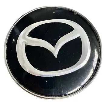 Poklice na kolo Poklička kolo, středová krytka kola černá/chrom MAZDA 60mm