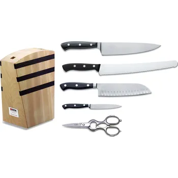 Kuchyňský nůž Kuchyňské nože PREMIER PLUS s magnetickým blokem, sada 5 ks, nerezová ocel, F.DICK