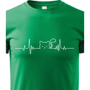 Chlapecké tričko Dětské triko tep kočky 2, Barva Zelená, Velikost 122 cm/6 roků, Canvas Dětské tričko Bezvatriko.cz 2248