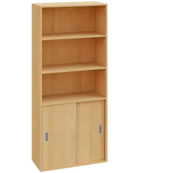 Šatní skříň SPD 54/80 skříň s posuvnými dveřmi/nika, 1850x800x400, javor horský