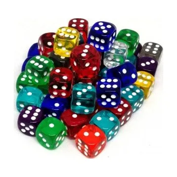 Příslušenství k deskovým hrám Chessex Kostka D6 12mm průhledná - 29126