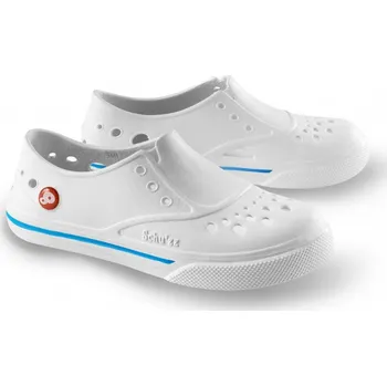 Dámské pantofle Obuv Schu'zz Sneaker'zz 0088 bílá potisk modrý pruh 38