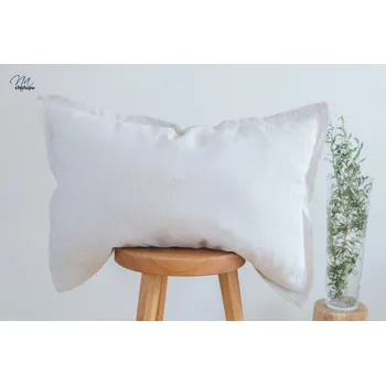 Polštářek 40x65cm přírodní len Len vzor: proužky 2mm