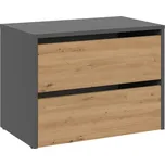 Botník MODO 60 cm antracitový/dub artisan