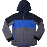 Chlapecká softshellová bunda zateplená Wolf B2268, šedá s modrou