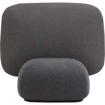 Křeslo Tmavě šedé látkové křeslo Softline Halo
