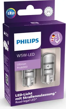 Autožárovka Philips Ultinon Pro6000 PH 11961HU60X2 W5W 12V 0,9W