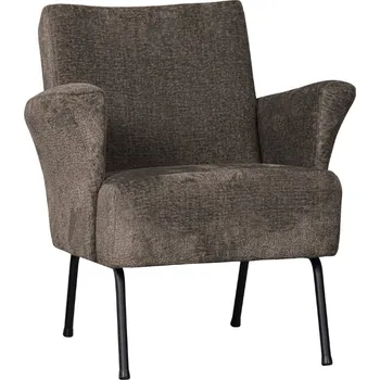 Křeslo WOOOD Šedé látkové křeslo Mousine