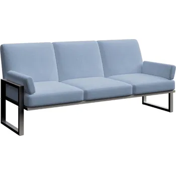 Zahradní pohovka Modrá třímístná zahradní pohovka MESONICA Soledo s antracitovou podnoží 205 cm