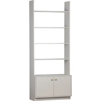 Komoda WOOOD Šedá borovicová knihovna Madine 200 x 79,5 cm