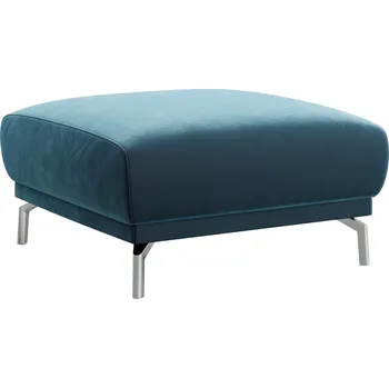 Taburet Tmavě modrá sametová podnožka MESONICA Puzo