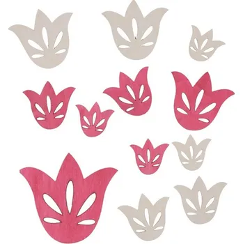 Tulipány dřevěné mix velikostí, 12 ks v sáčku 7484