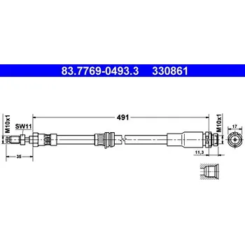 Brzdová hadice Brzdová hadice ATE 83.7769-0493.3