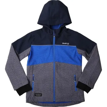 Chlapecké oblečení Chlapecká softshellová bunda zateplená Wolf B2268, šedá s modrou