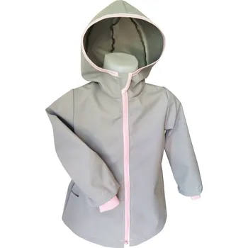Dívčí kabát Akce Dívčí softshellový kabátek, NEZATEPLENÝ, světle šedý, vel. 98 (Lehký dívčí softshellový kabátek do přechodného období)