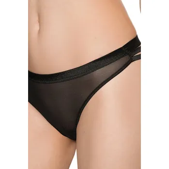 Kalhotky Dámská tanga Lisbet - ROZA černá S