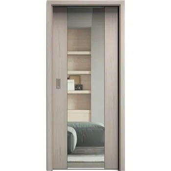 Interiérové dveře SAPELI HARMONIE KOMFORT M40 - CPL LAMINÁT - POSUVNÉ DVEŘE VČ. ZÁRUBNĚ - BOROVICE BÍLÁ Průchozí šířka (cm): 80, Průchozí výška (cm): 197, Typ skla: Čiré sklo