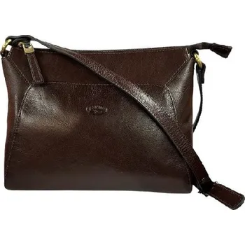 Kabelka KATANA crossbody kožená kabelka přes rameno tmavě hnědá 82361-02