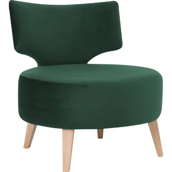 Křeslo Nordic Design Tmavě zelené sametové křeslo Full