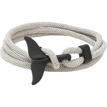 Náramek Amparo Miranda® Náramek Velrybí ploutev Černá B0477, Barva šedá