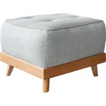 Světle šedá čalouněná podnožka Miuform Dazzling Daisy 56 x 56 cm