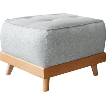 Taburet Světle šedá čalouněná podnožka Miuform Dazzling Daisy 56 x 56 cm