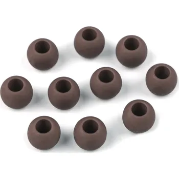 Dětské navlékací korálky Pro Háčkování Plastový korálek Ø 10x12 mm čokoládově hnědá