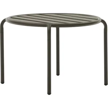Zahradní stůl Tmavě zelený kovový zahradní konferenční stolek Kave Home Joncols 60 cm