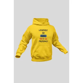 Pánská mikina Pánská mikina Legendy se rodí v prosinci Barva: Žlutá, Velikost: 4XL