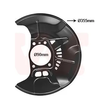 Brzdový kotouč Ochranný plech proti rozstřikování, brzdový kotouč VAN WEZEL 5474371