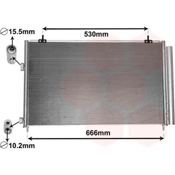 Výparník klimatizace Kondenzátor, klimatizace VAN WEZEL 53005679