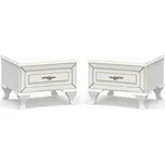 PARVULUS noční stolek 2 ks, bílý mat + vyzvednutí ZDARMA