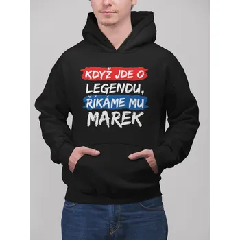 Pánská mikina Pánska mikina Marek Barva: Černá, Velikost: 4XL