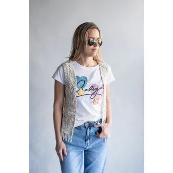 Dámské pončo Vesta Amo&Roma AJD-32 Itálie barva: bílá, velikost: S/M