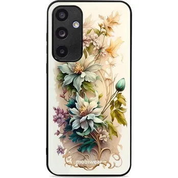 Pouzdro na mobilní telefon Lesklý kryt Mobiwear Glossy - Samsung Galaxy A35 5G - G014G Krémové květy (Prémiové lesklé pouzdro, obal, kryt Mobiwear Glossy na mobil Samsung Galaxy A35 5G - G014G Krémové květy, materiál Plast + TPU silikon - krytí po všech stranách, neošoupatelný)