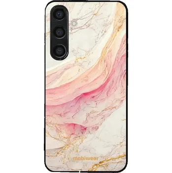 Lesklý kryt Mobiwear Glossy - Samsung Galaxy S24 Plus - G027G - Růžový a zlatavý mramor (Prémiové lesklé pouzdro, obal, kryt Mobiwear Glossy na mobil Samsung Galaxy S24 Plus - G027G - Růžový a zlatavý mramor, materiál Plast + TPU silikon - krytí po všech)