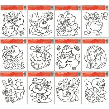 Anděl Předlohy s vyvýšenou konturou 17 x 14 cm, velikonoční