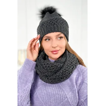 Čepice Dámský set PLK4 Grafit UNI