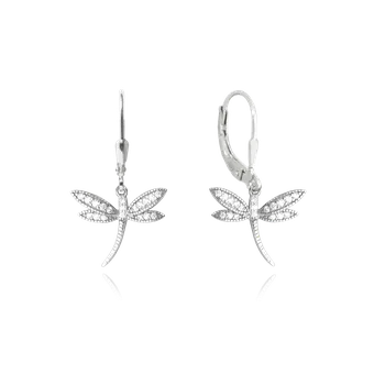 Náušnice Minet Stars Stříbrné náušnice vážka