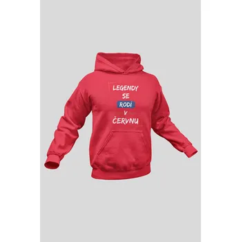 Pánská mikina Pánská mikina Legendy se rodí v červnu Barva: Červená, Velikost: 4XL