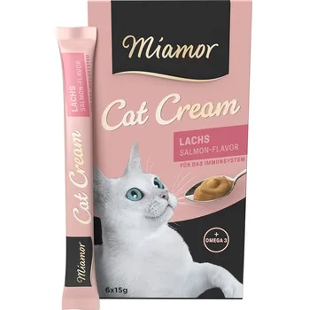 Pamlsek pro kočku 24x15g Miamor Cat Snack lososový krém