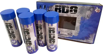 Zábavní pyrotechnika Klásek Pyrotechnics RDG trhací dýmovnice s pojistkou 60 sekund modrá 5 ks